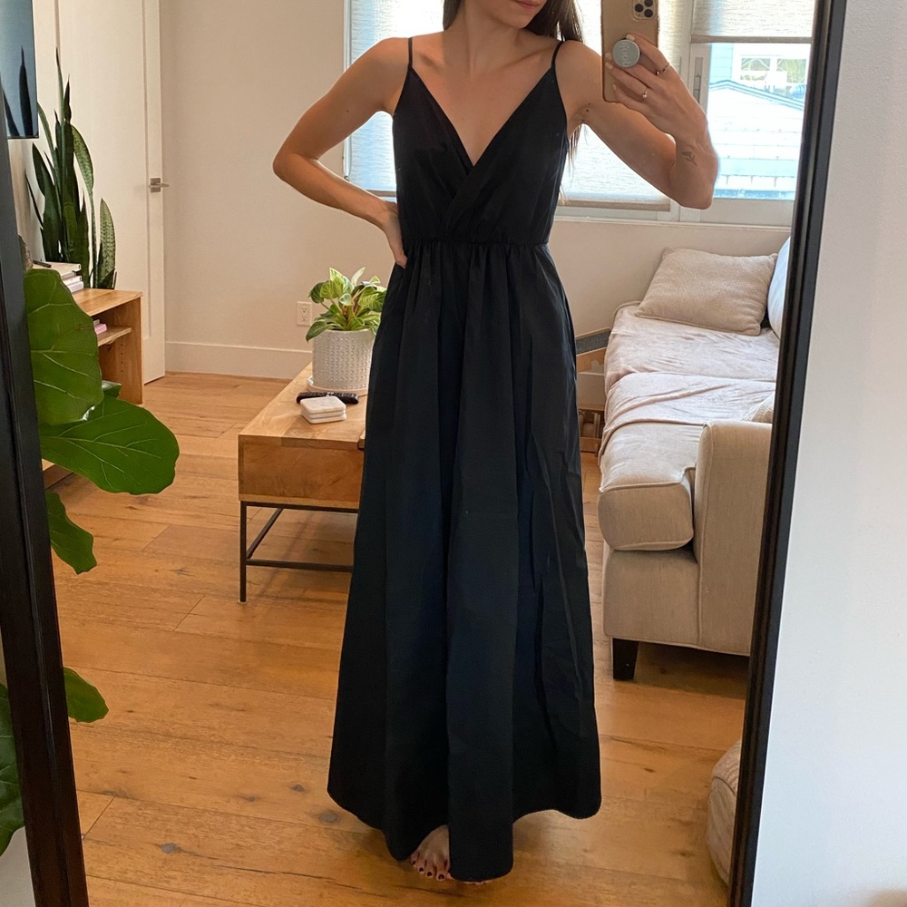 G. Label Black Spaghetti Strap Maxi Dress